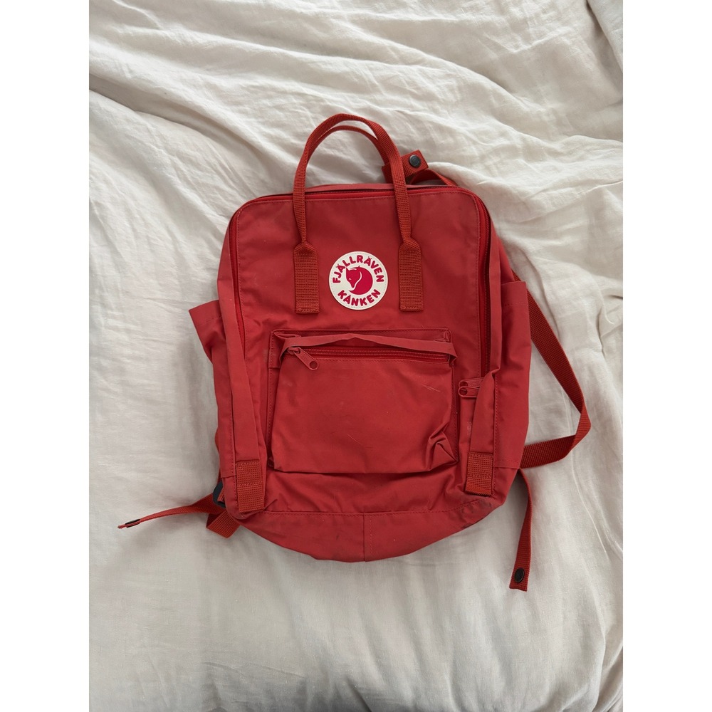 Fjallraven Kanken Classic Backpack Red Orange School Travel Bag